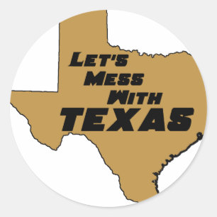 Låt oss röra med den Texas bruntet Runt Klistermärke