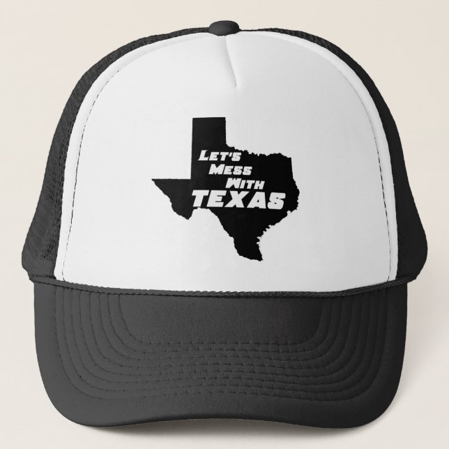 Låt oss röra med den Texas svarten Truckerkeps (Framsida)