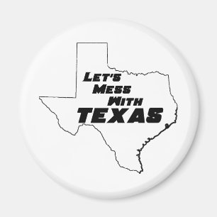 Låt oss röra med Texas vit Magnet