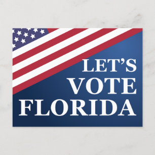 Låt oss rösta Florida Få väljare att rösta Vykort