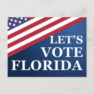 Låt oss rösta Florida Få väljare att rösta Vykort