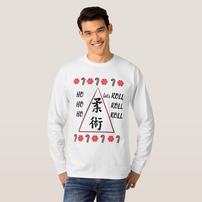 Låt oss rulla den fula tröjan för helgdag BJJ Tee Shirt (Hel framsida)