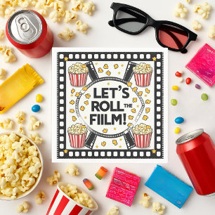 Låt oss rulla filmservetter   Popcorn Bio Kväll  Pappersservett