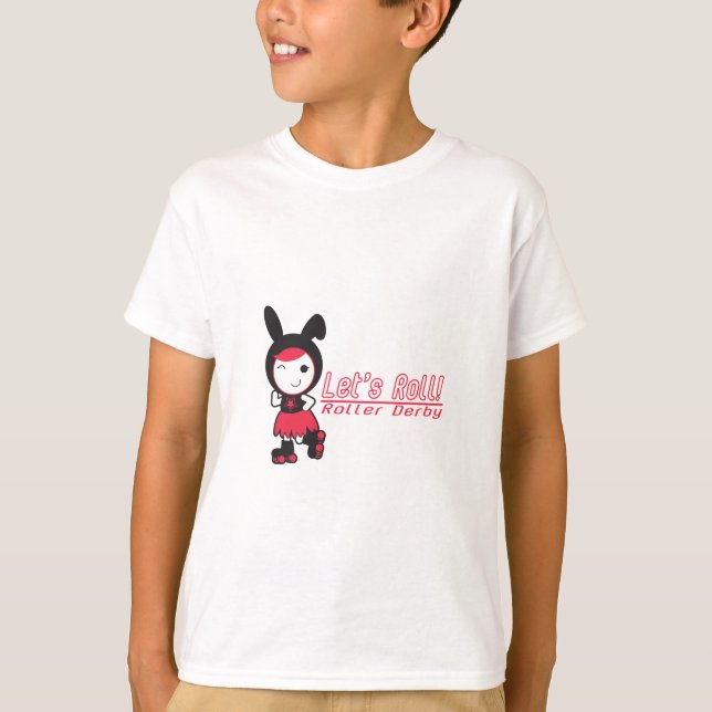 Låt oss rulla! Rulle Derby Tee Shirt (Framsida)
