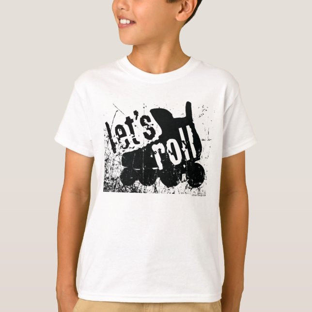 Låt oss rulla (rullhockey) t-shirt (Framsida)