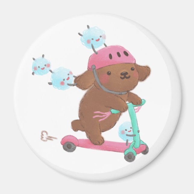 Låt oss rullningsillustration magnet (Framsidan)