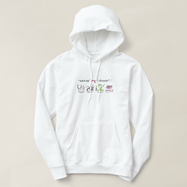"Låt oss Säg Longy" Proncision Guide Hoodie (Design framsida)