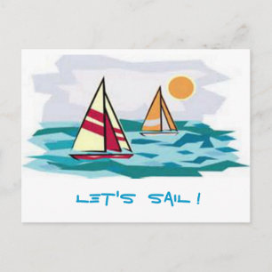 Låt oss Sail! Vykort