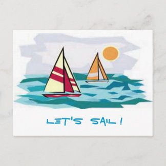Låt oss Sail! Vykort