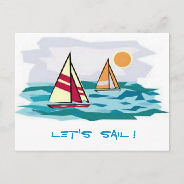 Låt oss Sail! Vykort (Framsida)