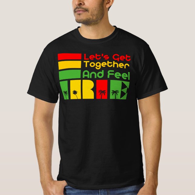 Låt oss Samla Feel Irie - Good Vibes Rasta T Shirt (Framsida)