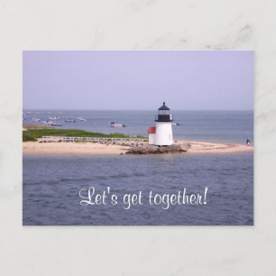 Låt oss Samla ihop Nantucket-fyr-vykort Vykort