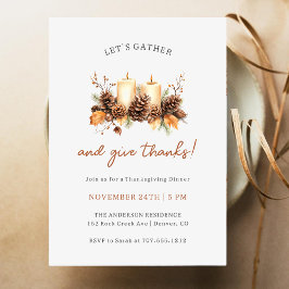 Låt oss Samla in Thanksgiving-middag Inbjudningar