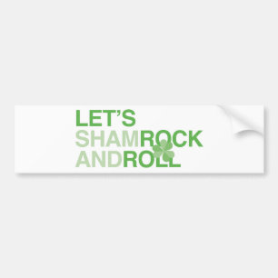 Låt oss Shamrock och Roll Bildekal