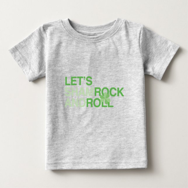 Låt oss Shamrock och Roll Tee Shirt (Framsida)
