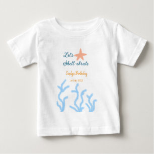 Låt oss shell-ebrate under havets blå födelsedag t shirt