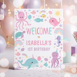 Låt oss Shellebrate Birthday Välkommen under havet Poster