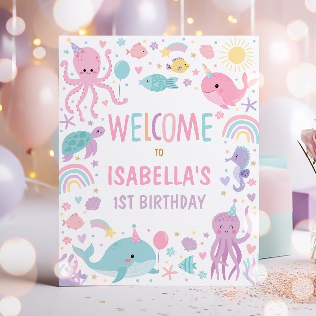 Låt oss Shellebrate Birthday Välkommen under havet Poster (Skapare uppladdad)