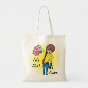 Låt oss Shop Diva Girl! Tygkasse