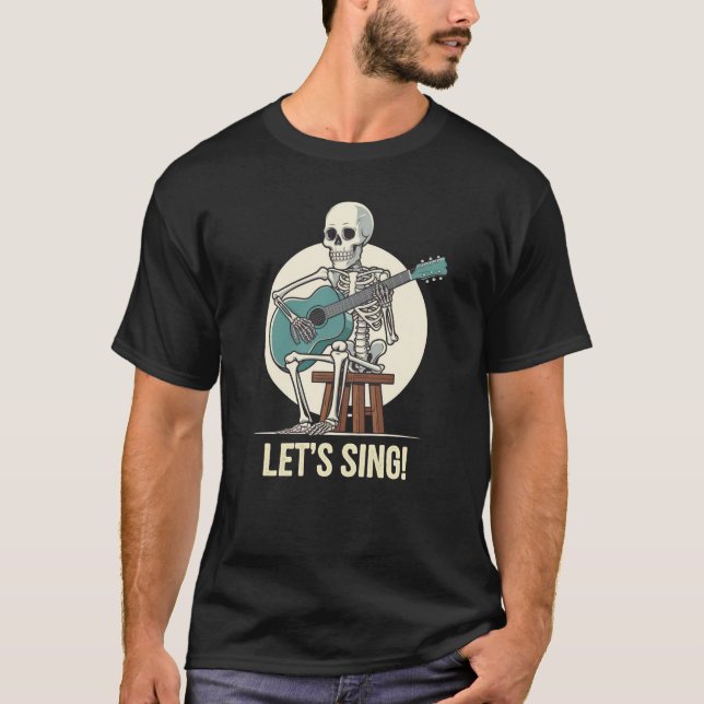 Låt oss sjunga “Dödligt seriöst om musik” T Shirt (Framsida)