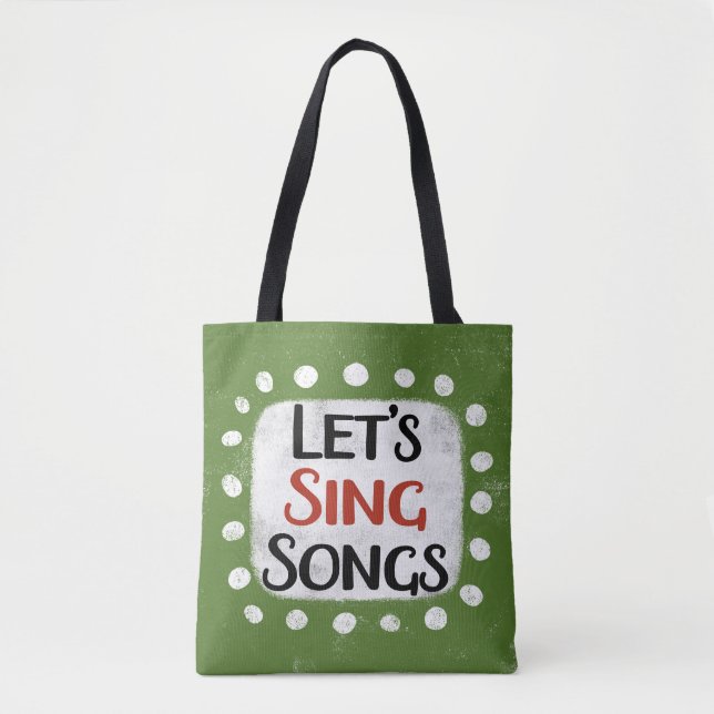 Låt oss Sjunga Sång Tote Bag Tygkasse (Framsida)