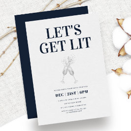 Låt oss Skaffa Eleganten Blå jul Party Inbjudningar