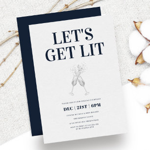 Låt oss Skaffa Eleganten Blå jul Party Inbjudningar