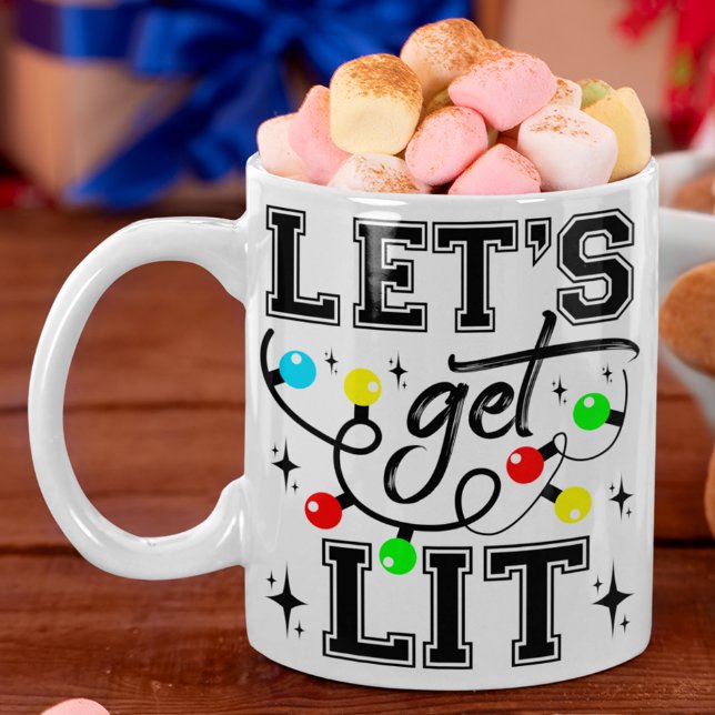 Låt oss Skaffa jultomten Party Funny - Julafton Li Kaffemugg (Skapare uppladdad)
