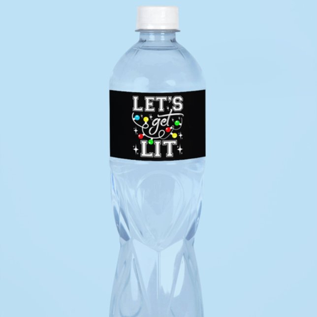 Låt oss Skaffa jultomten Party Funny - Julafton Li Vattenflaskor Etikett (Skapare uppladdad)
