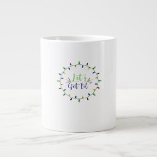 Låt oss Skaffa Lit Funny jul Ljus Festive Holid Jumbo Mugg