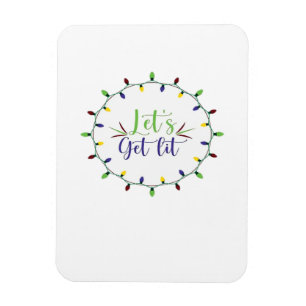Låt oss Skaffa Lit Funny jul Ljus Festive Holid Magnet