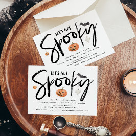 Låt oss Skaffa Spooky Modern Halloween fest Inbjudningar