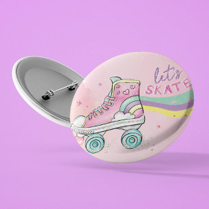 Låt oss skal l Regnbåge retro Groovy Roll Knapp