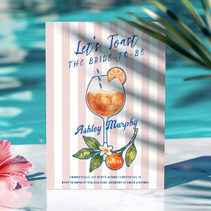 Låt oss skåla Orange Spritz Bröllopsdusch Inbjudningar