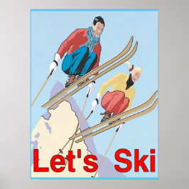 Låt oss Ski Poster