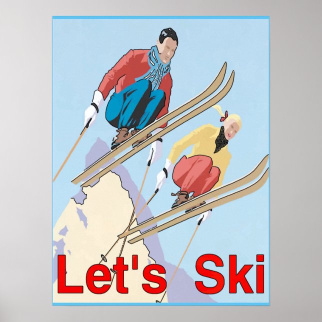 Låt oss Ski Poster (Framsidan)