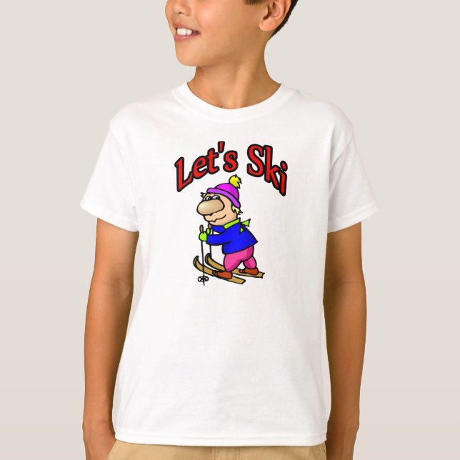 Låt oss Ski T-shirt (Framsida)