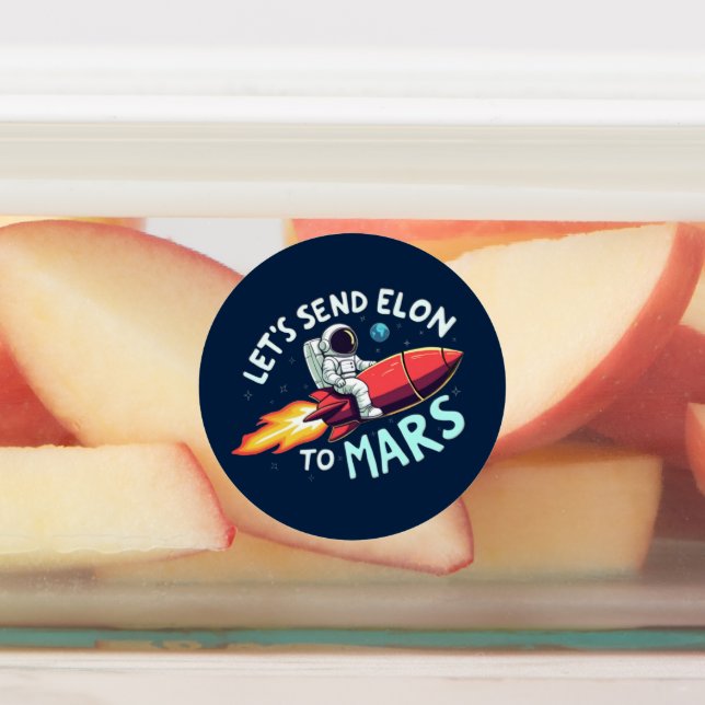 Låt oss Skicka Elon till Mars Stickers (Påsatt)