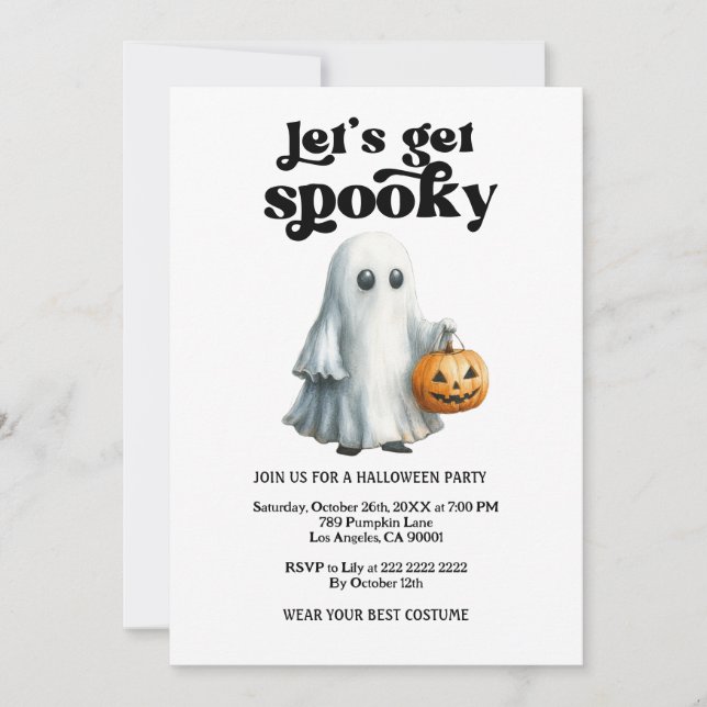Låt oss Skjut, Halloween fest Inbjudningar (Framsida)