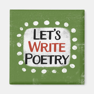 Låt oss Skriva Poetry Refrigerator Magnet