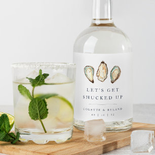 Låt oss Skugga uppåt   Kustostron Bröllop Spritflaskor Etikett