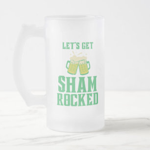 Låt oss Skuggad St. Patrick's Day Frostat Ölglas