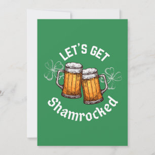 Låt oss Skuggad St. Patrick's Day Inbjudningar
