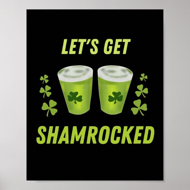 Låt oss Skuggad St. Patrick's Day Poster (Framsidan)