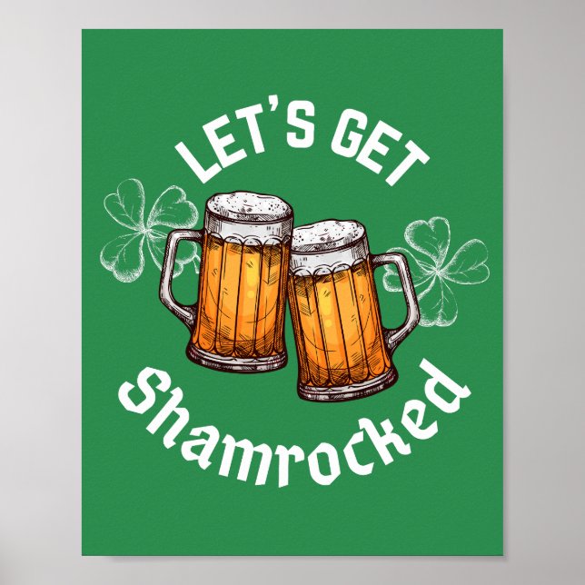 Låt oss Skuggad St. Patrick's Day Poster (Framsidan)