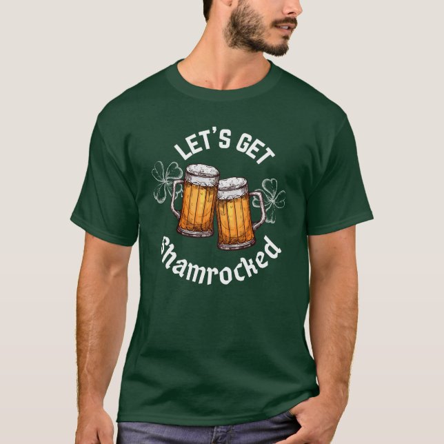 Låt oss Skuggad St. Patrick's Day T Shirt (Framsida)