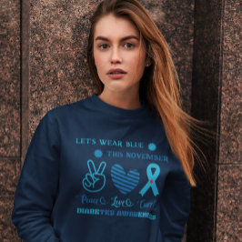 Låt oss slå blå på Bäran denna medvetenhet om diab T Shirt