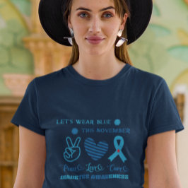 Låt oss slå blå på Bäran denna medvetenhet om diab T Shirt