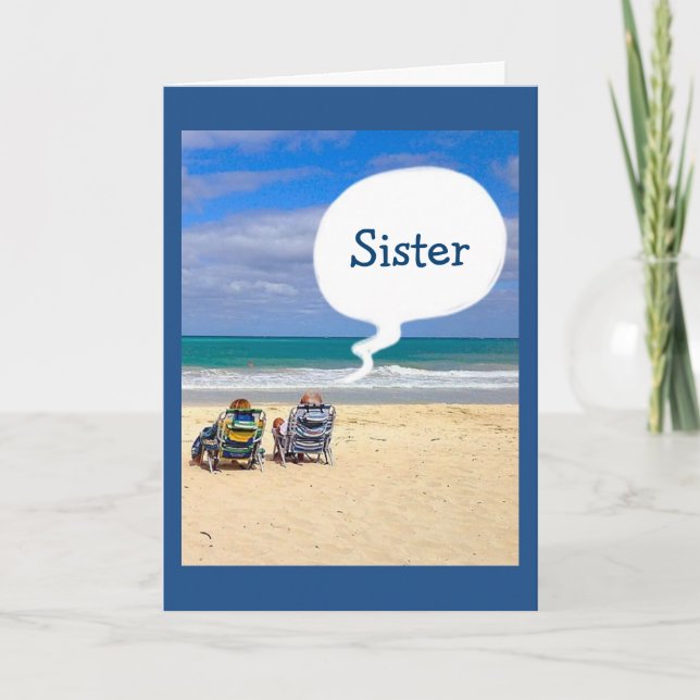 LÅT OSS SLÅARE SATTEN FÖR DITT BIRTHDAG "SISTER" KORT (Framsida)