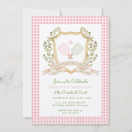 Låt oss Slått domstolen | Preppy Pickle Boll Birth Inbjudningar